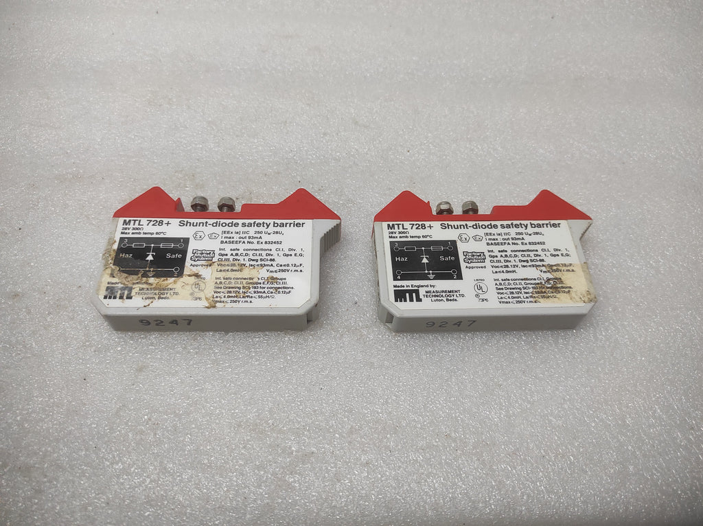 MEASUREMENT TECHNOLOGY MTL 728+ SHUNT DIODE SAFETY BARRIER