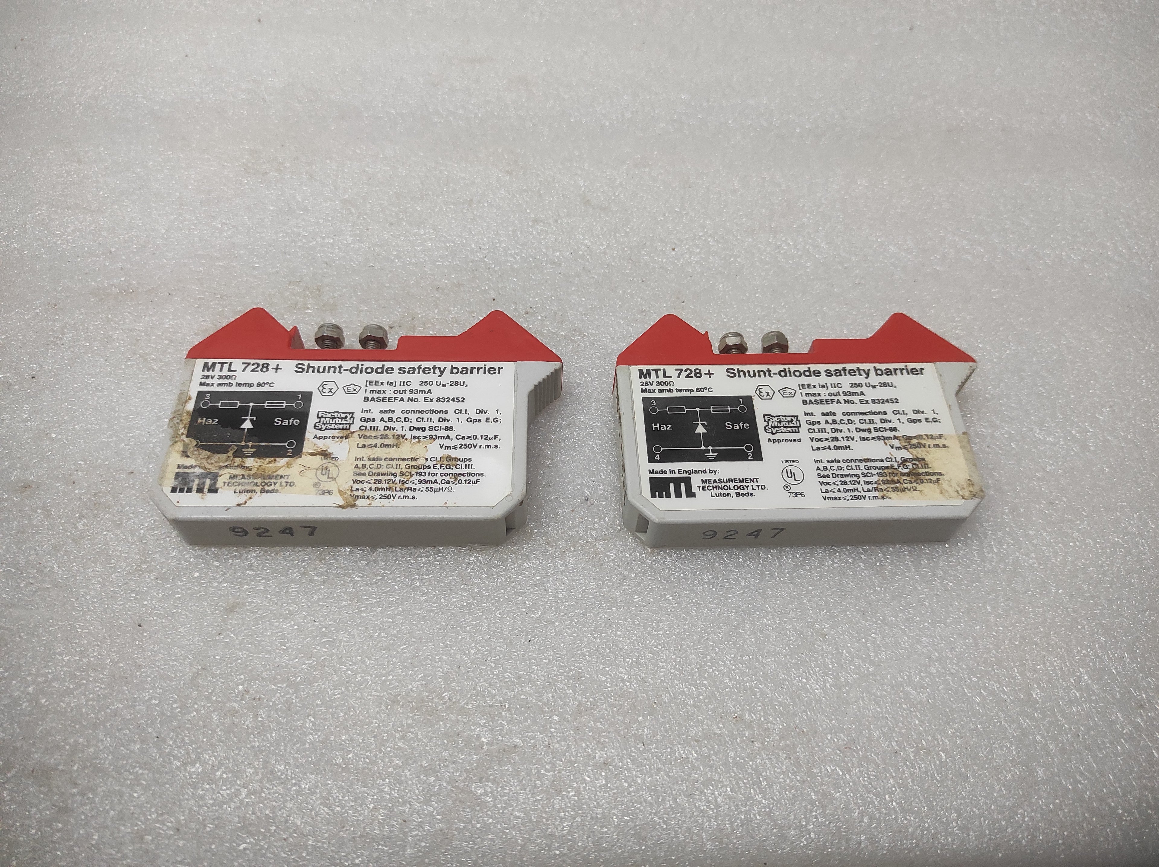 MEASUREMENT TECHNOLOGY MTL 728+ SHUNT DIODE SAFETY BARRIER