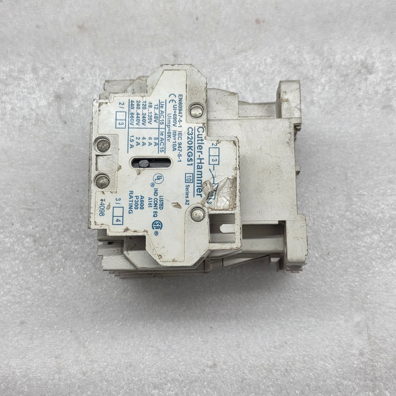 CUTLER HAMMER AN16BN0 MAGNETIC CONTACTOR 18A 110-120V AUX C320KGS1
