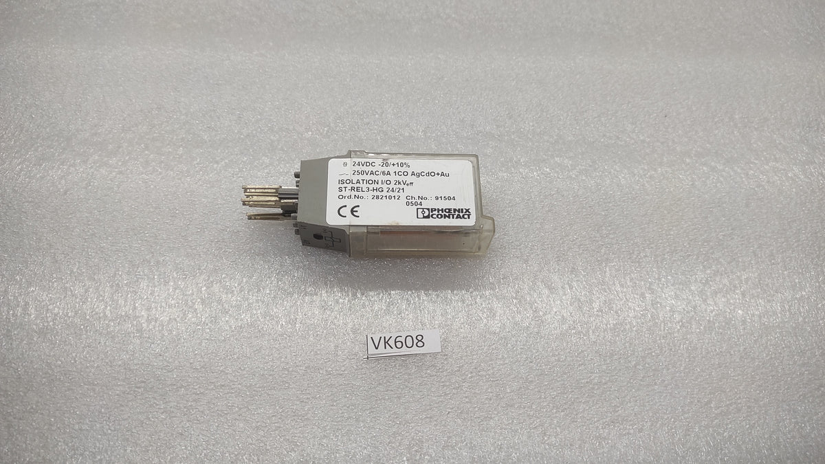 PHOENIX CONTACT ST-REL3-HG 24/21 RELAY CONNECTORS 2821012 24VDC LOT OF 5 UNIT