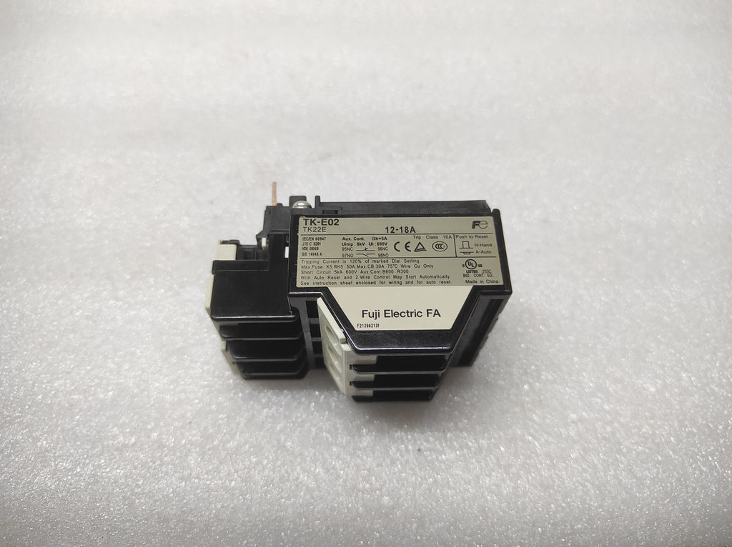 FUJI TK-E02 THERMAL OVERLOAD RELAY 12-18A TK22E