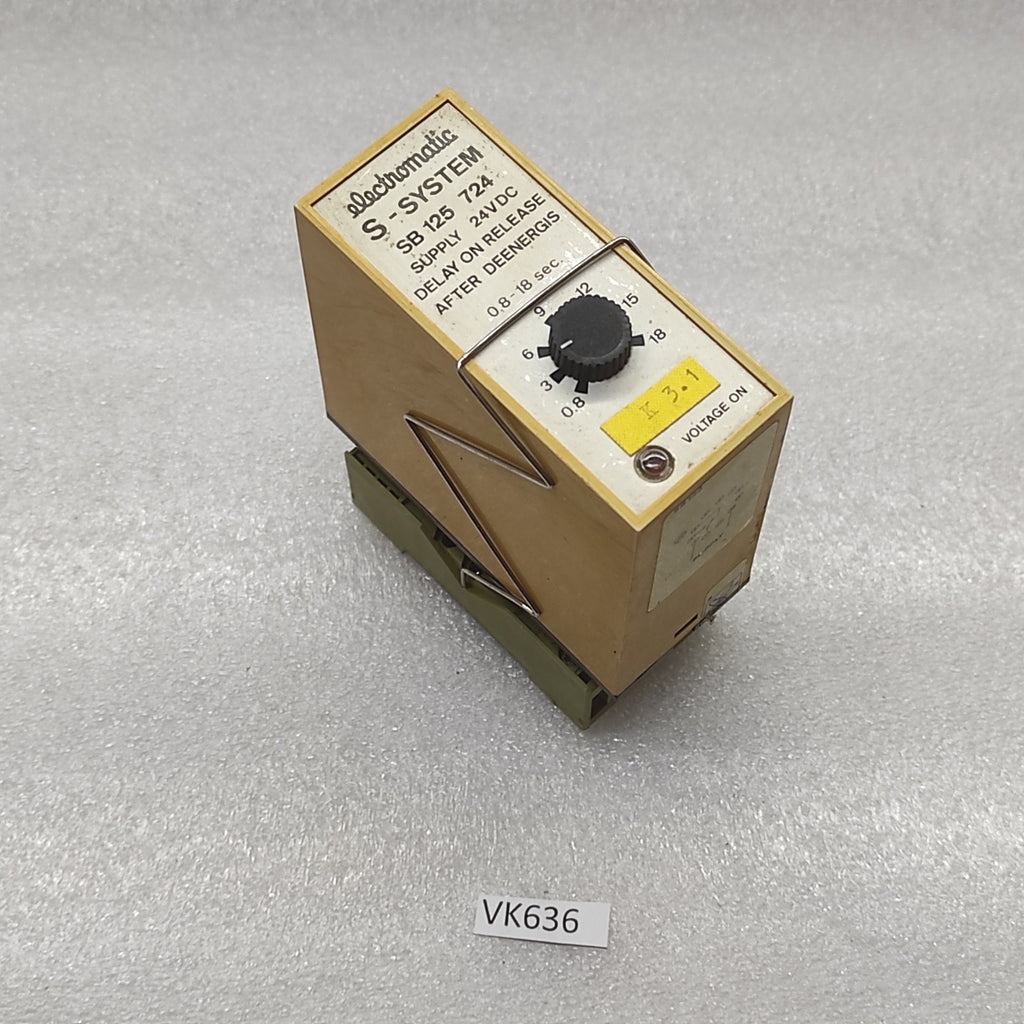 ELECTROMATIC SB 125 724 TIME DELAY RELAY 12-24VDC
