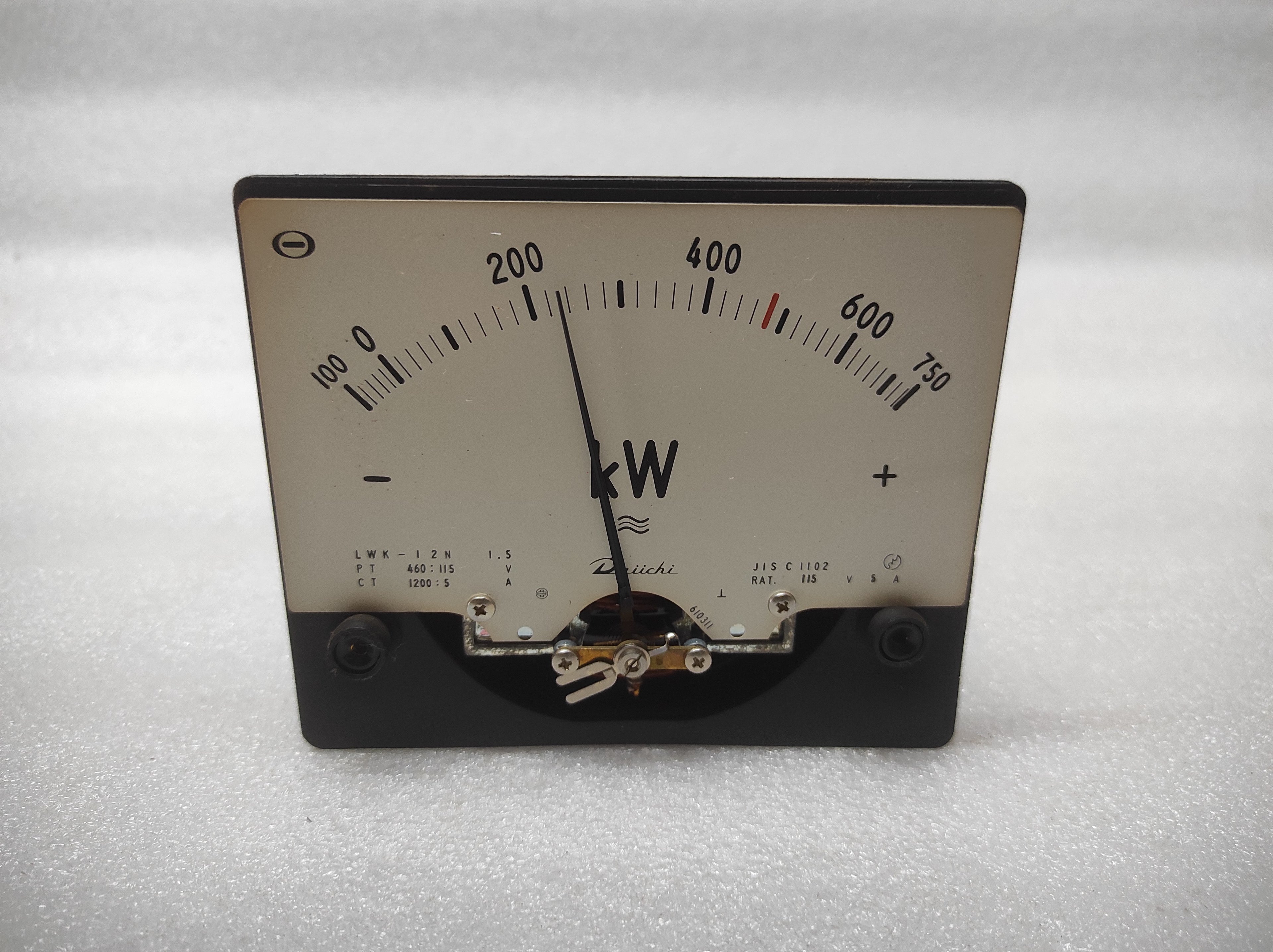 DAIICHI LWK-12N KILOWATT METER PT 460/115V CT 1200/5A