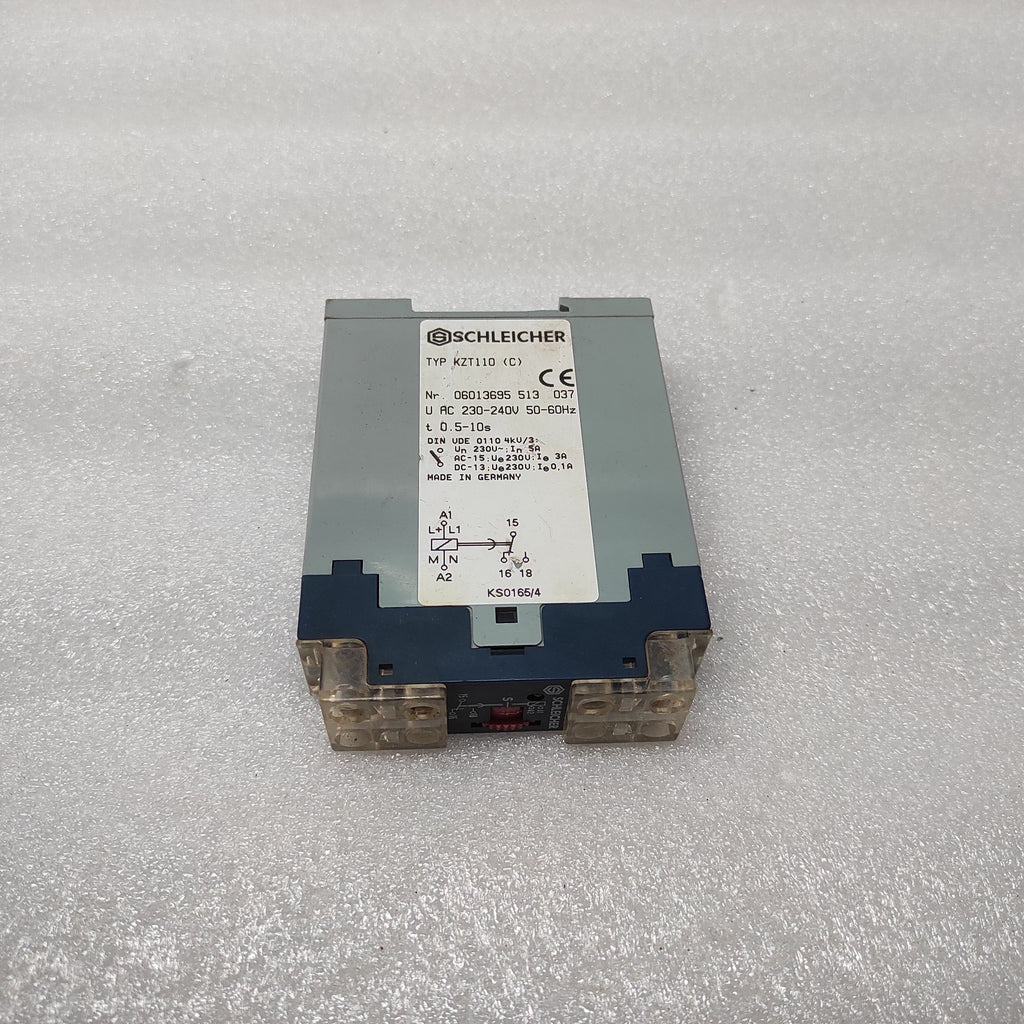 SCHLEICHER KZT110-C TIME DELAY RELAY 06013695-513-037 0.5-10S 230-240V