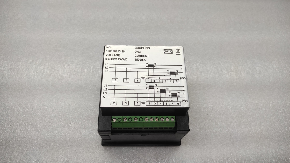 DEIF KW METER 100036913.30 KILOWATT METER 115VAC 1500/5A
