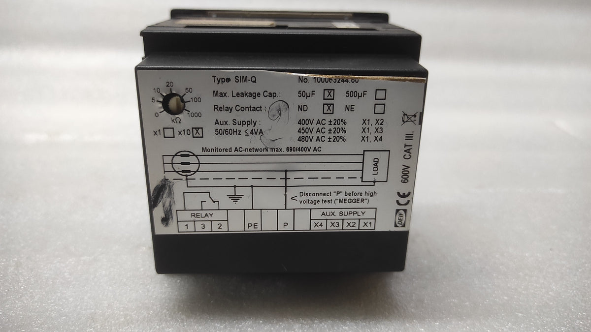 DEIF SIM-Q MEGA OHM METER 100063244.60 400-480V