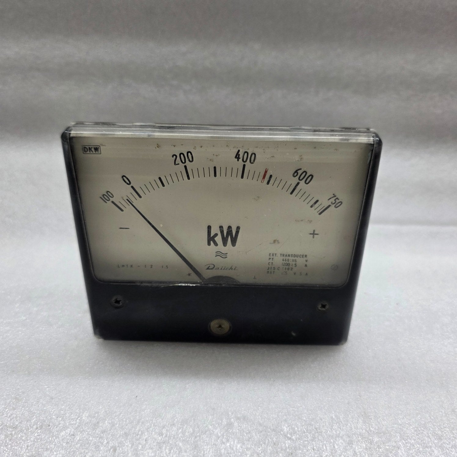 DAIICHI LWTK-12 KILO WATT METER PT 460/115V CT 1200/5A