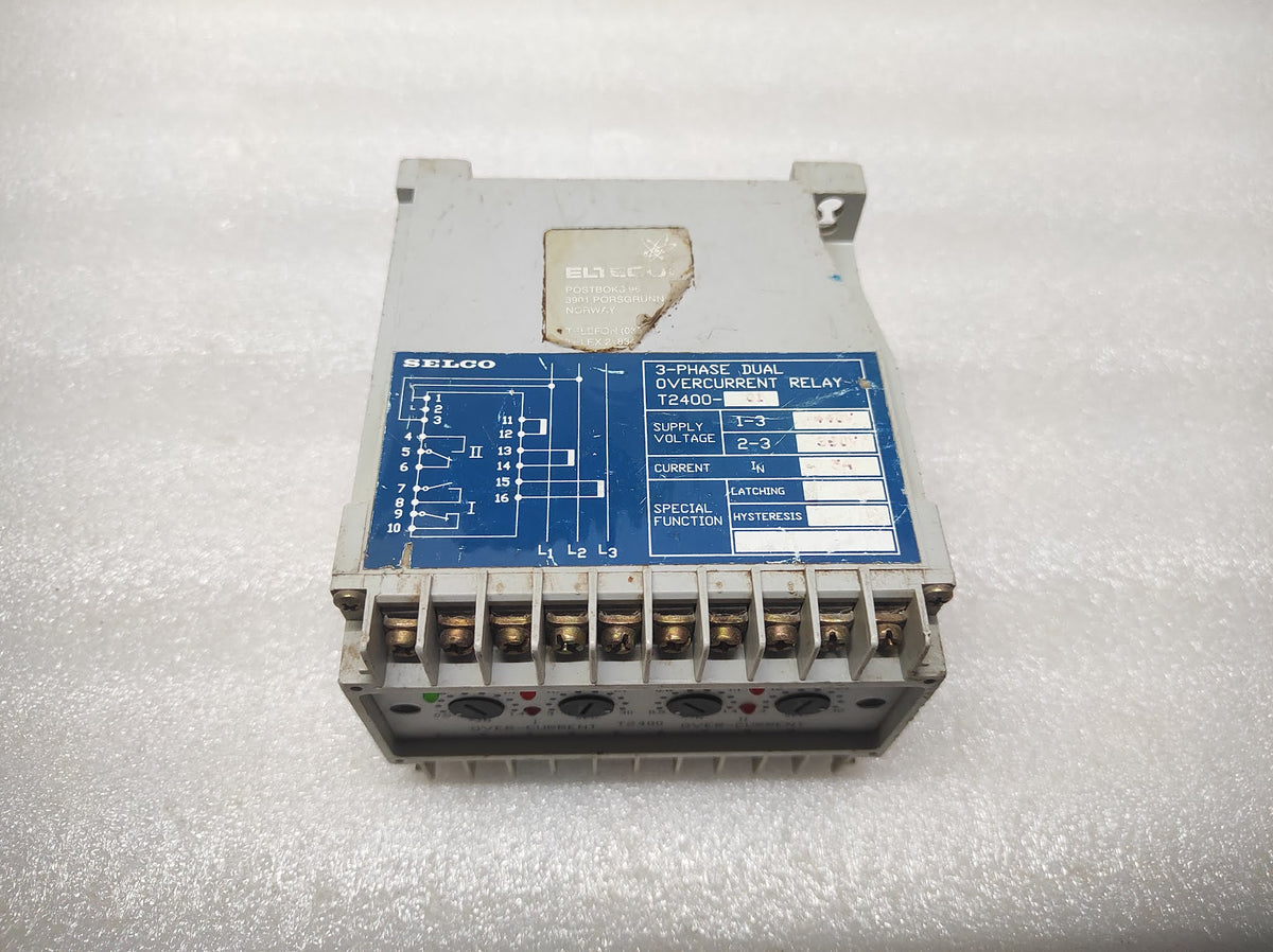 SELCO T2400-01 3-PHASE DUAL OVERCURRENT RELAY 440V