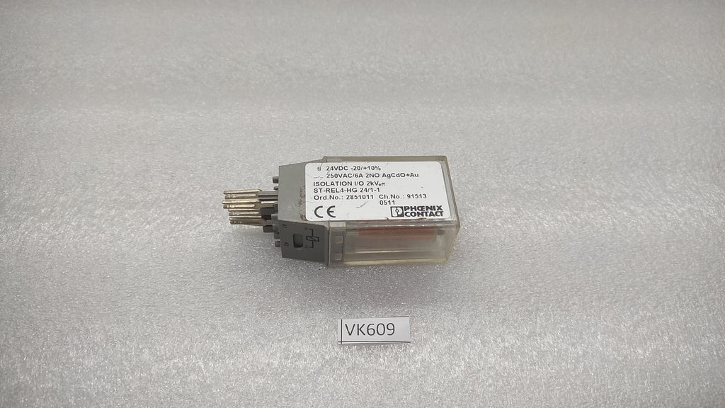 PHOENIX CONTACT ST-REL4-HG 24/1-1 RELAY CONTACTS 2851011 24VDC