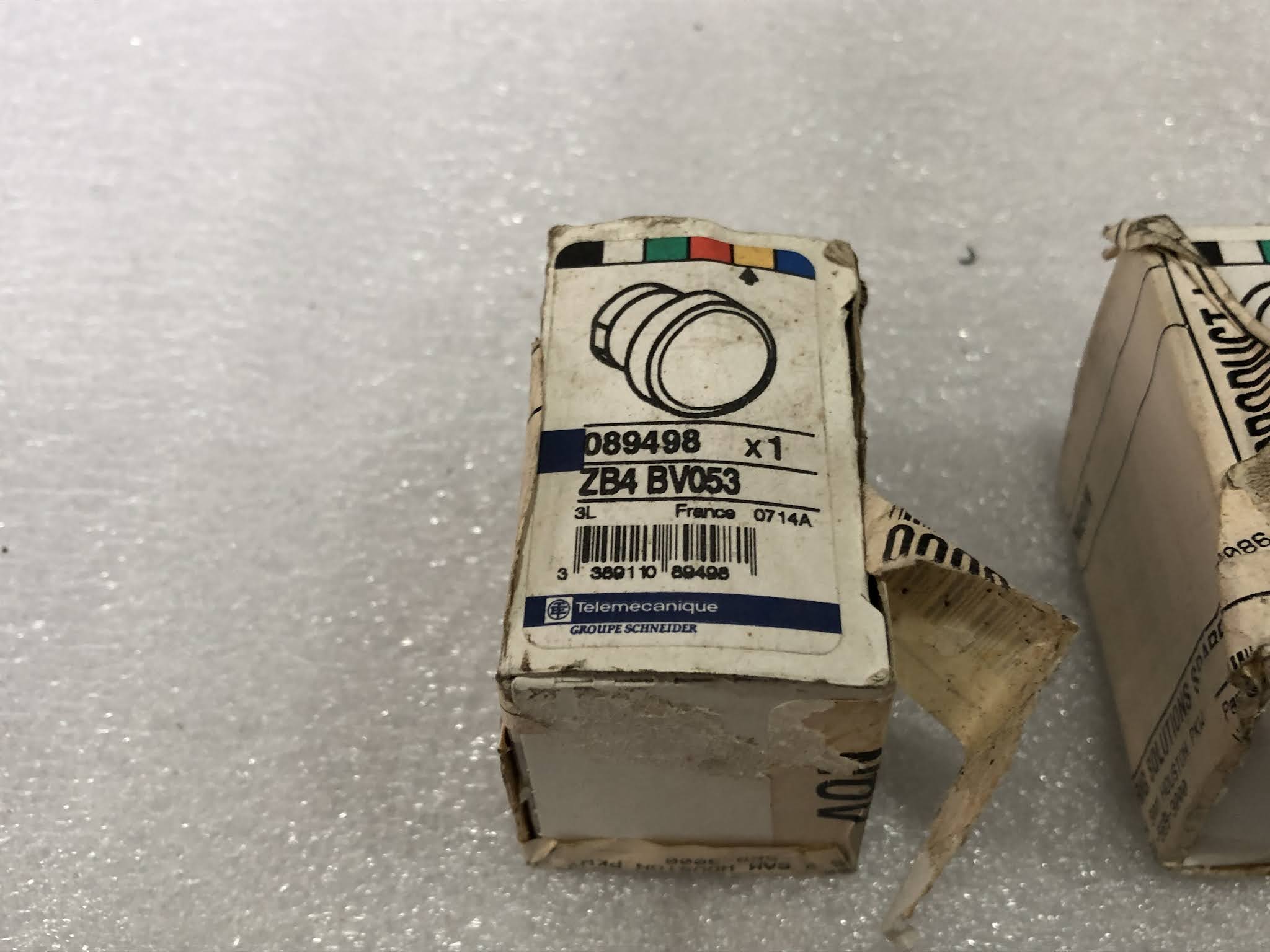 TELEMECANIQUE ZB4 BV053 PILOT LIGHT 089498 LOT OF 6 UNIT