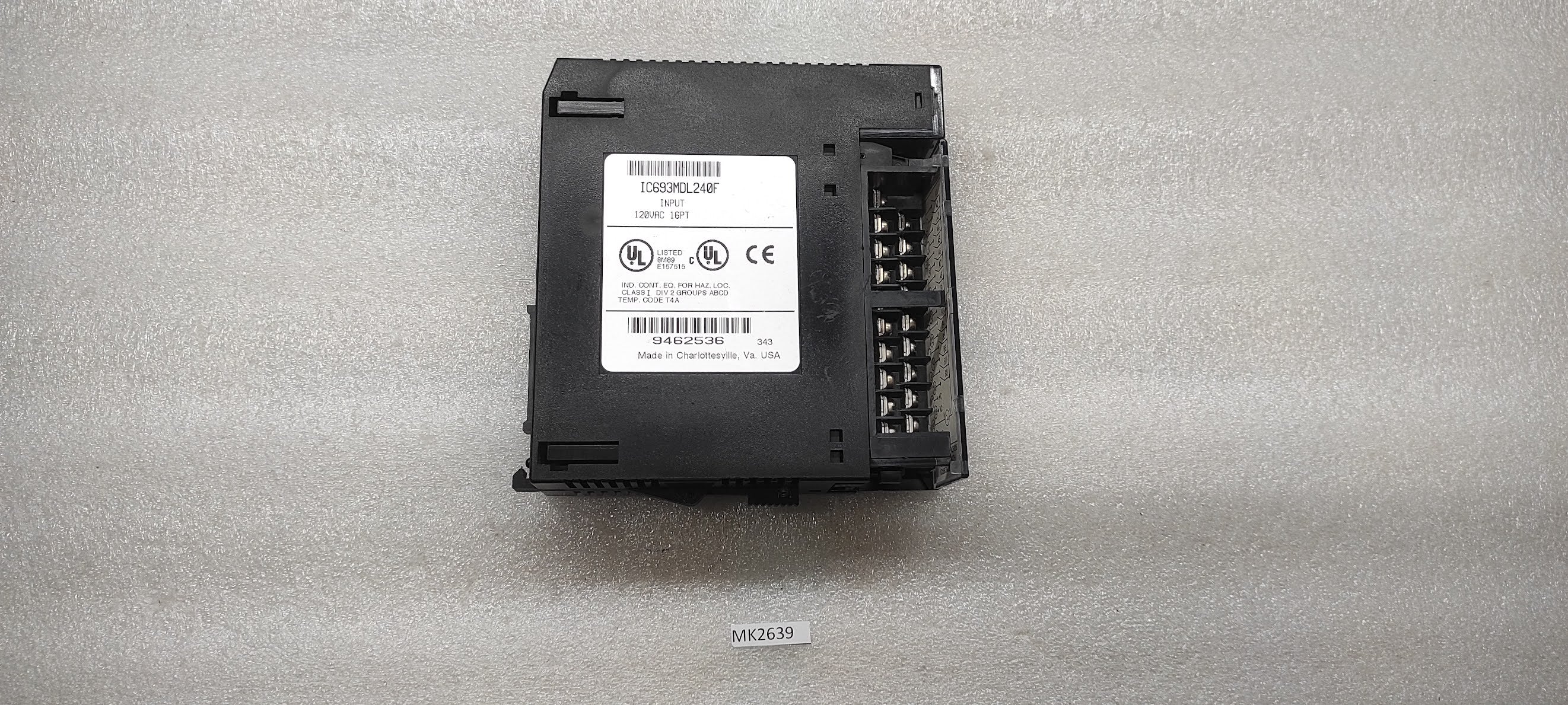 GE IC693MDL240F INPUT MODULE LOCK EDGE BROKEN CHECK THE PHOTOS PROPERLY
