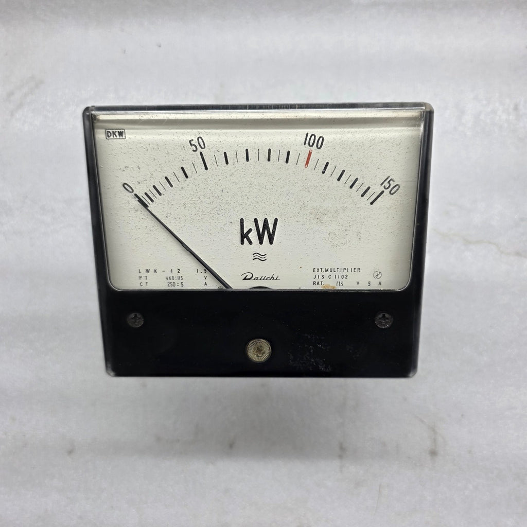 DAIICHI LWK-12 KILO WATT METER PT 460/115V CT 250/5A 0-150V