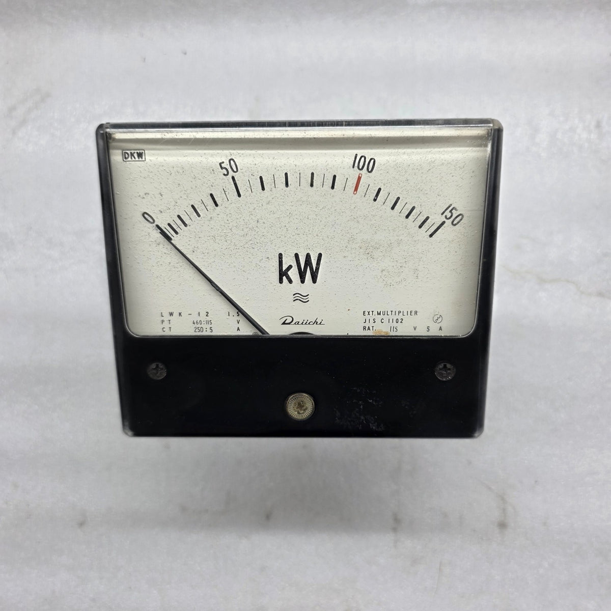 DAIICHI LWK-12 KILO WATT METER PT 460/115V CT 250/5A 0-150V