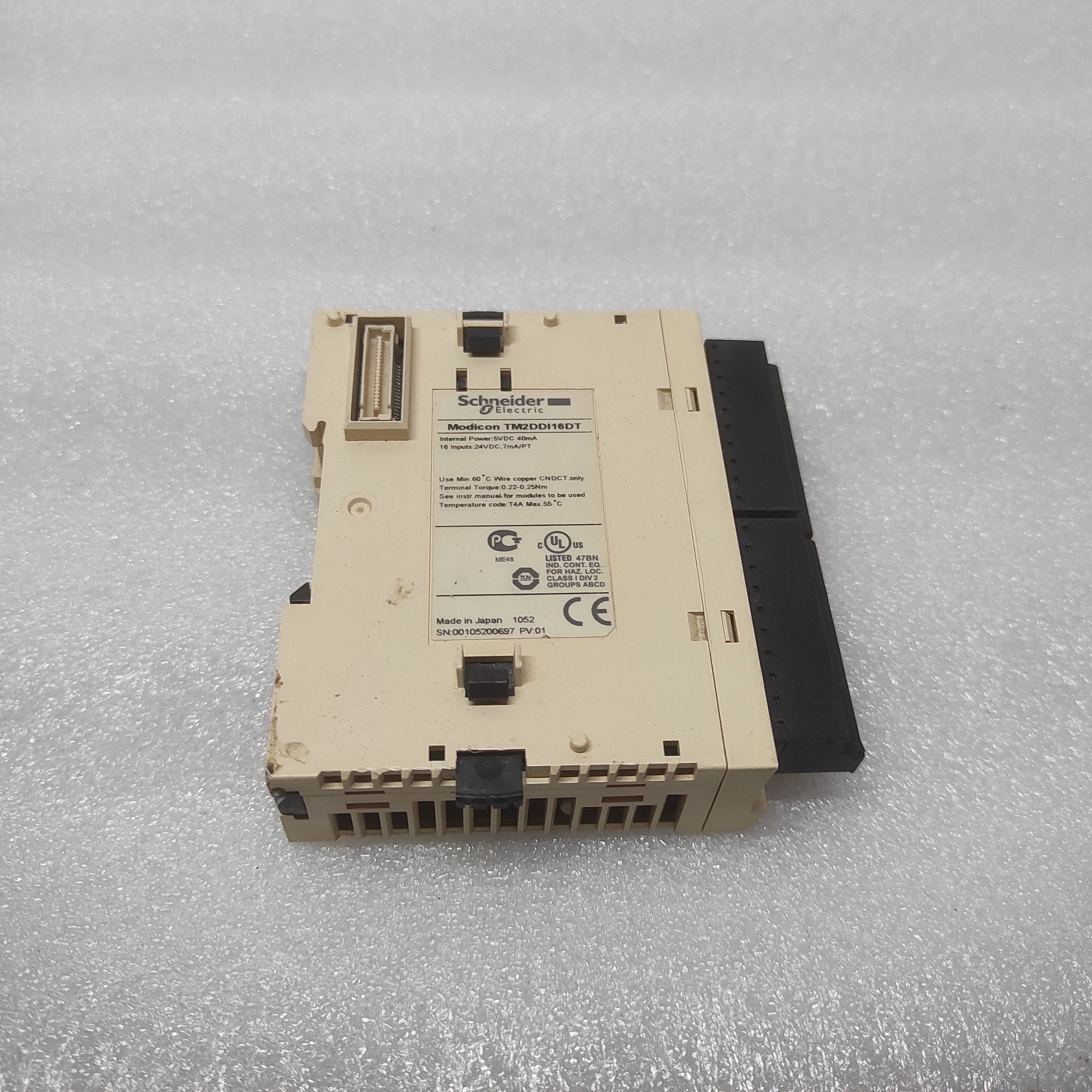 SE MODICON TM2DDI16DT DISCRETE INPUT MODULE