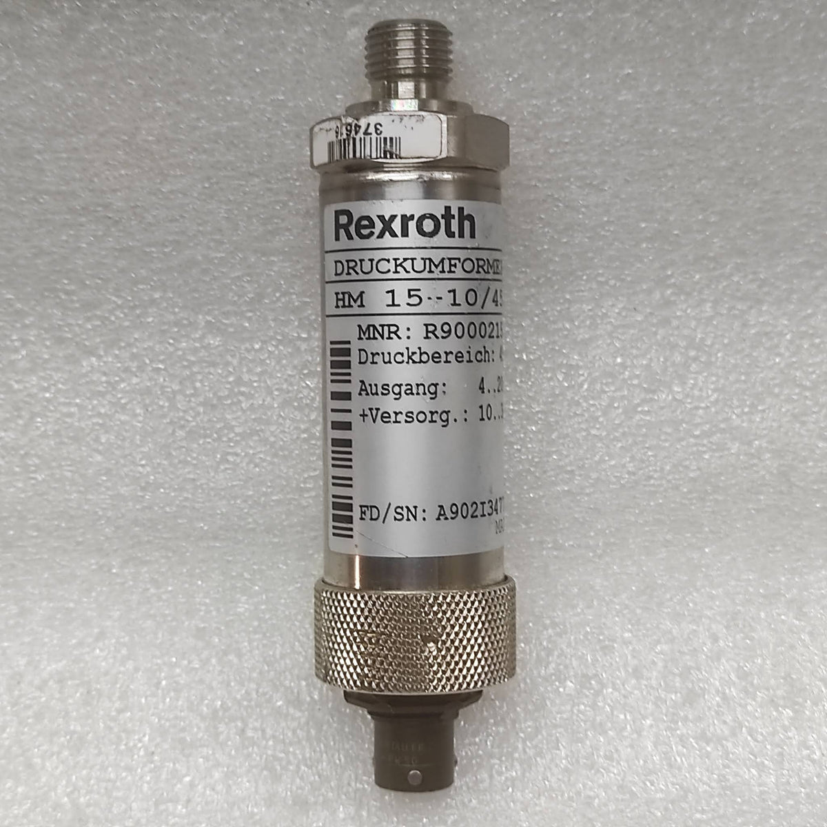 REXROTH DRUCKUMFORMER R900021561 HM 15-10/450 PRESSURE SENSOR