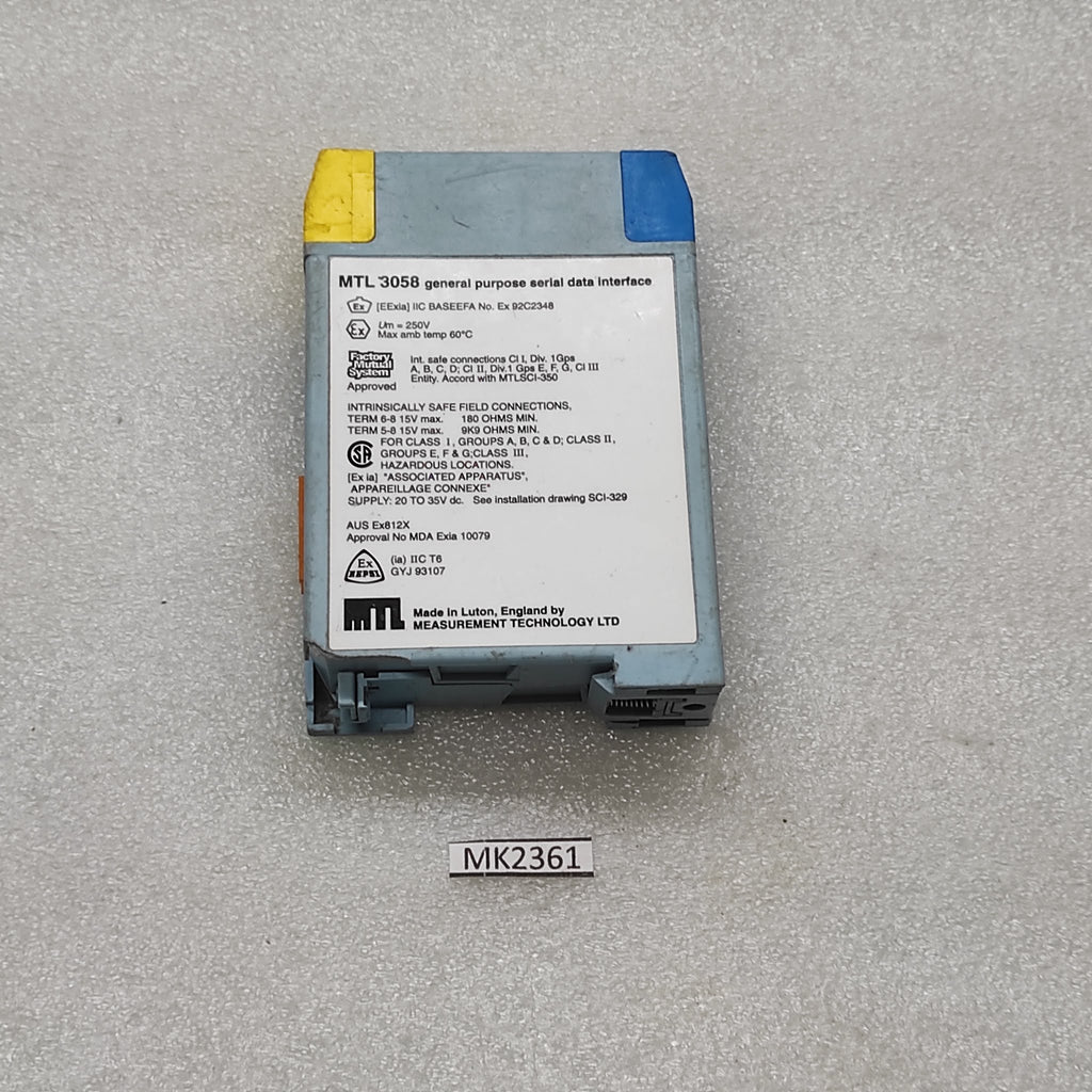 MEASUREMENT TECHNOLOGY MTL2058 DATA INTERFACE