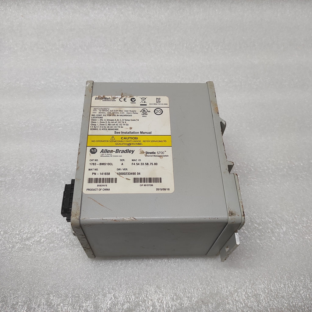 ALLEN BRADLEY STRATIX 5700 ETHERNET SWITCH 1783-BMS10CL