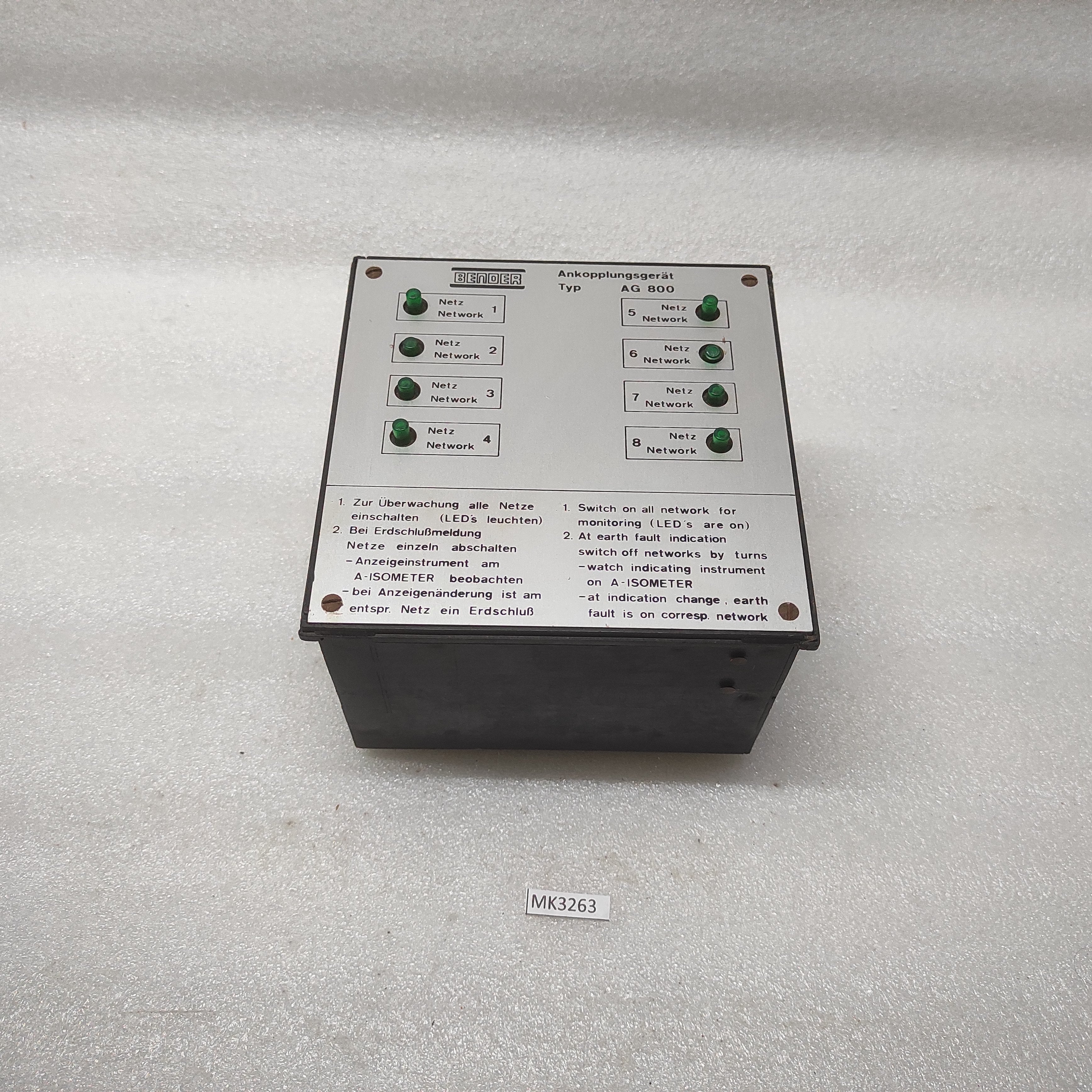 BENDER AG 800 COUPLING DEVICES