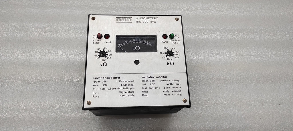 BENDER IRD-800-MYX A-ISOMETER 984666 INSULATION MONITOR 220V 5A 1100VA