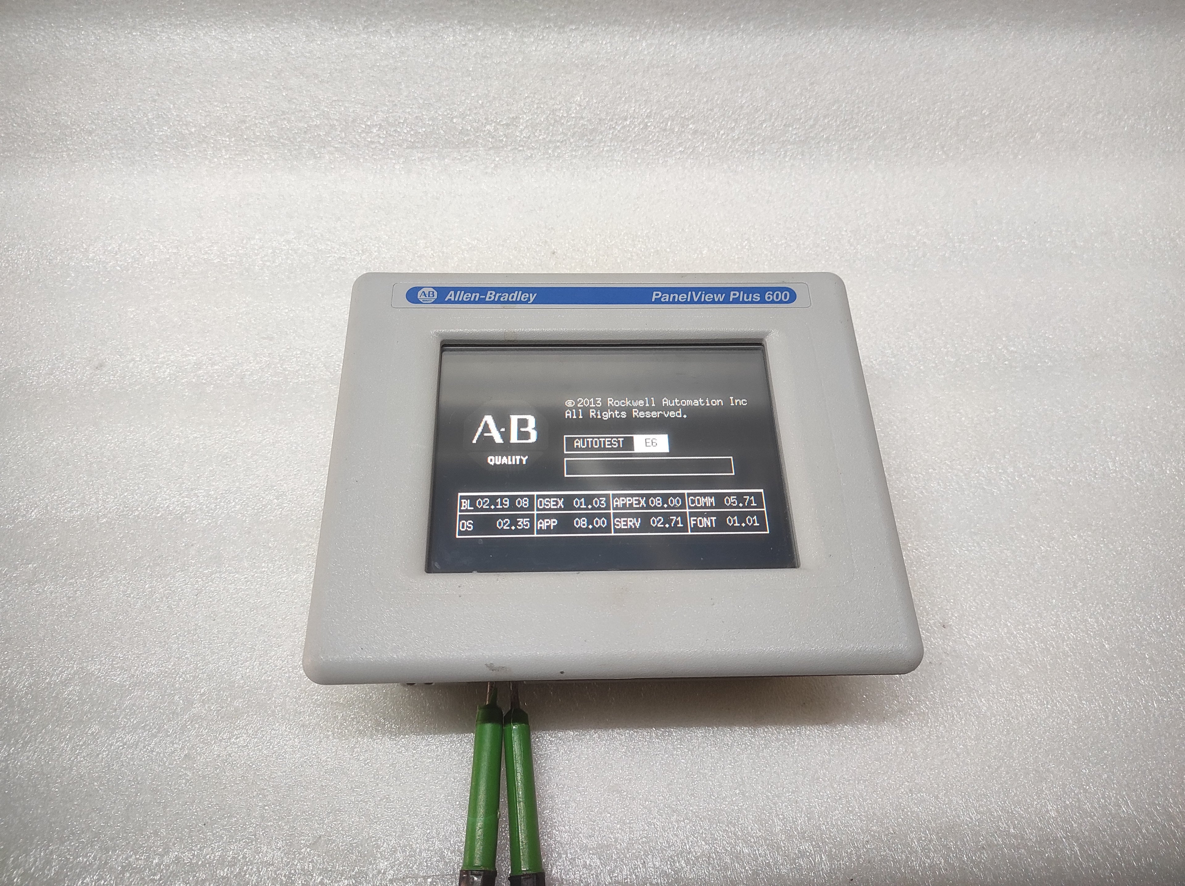 ALLEN BRADLEY PANELVIEW PLUS 600 CAT 2711PC-T6M20D8 24VDC