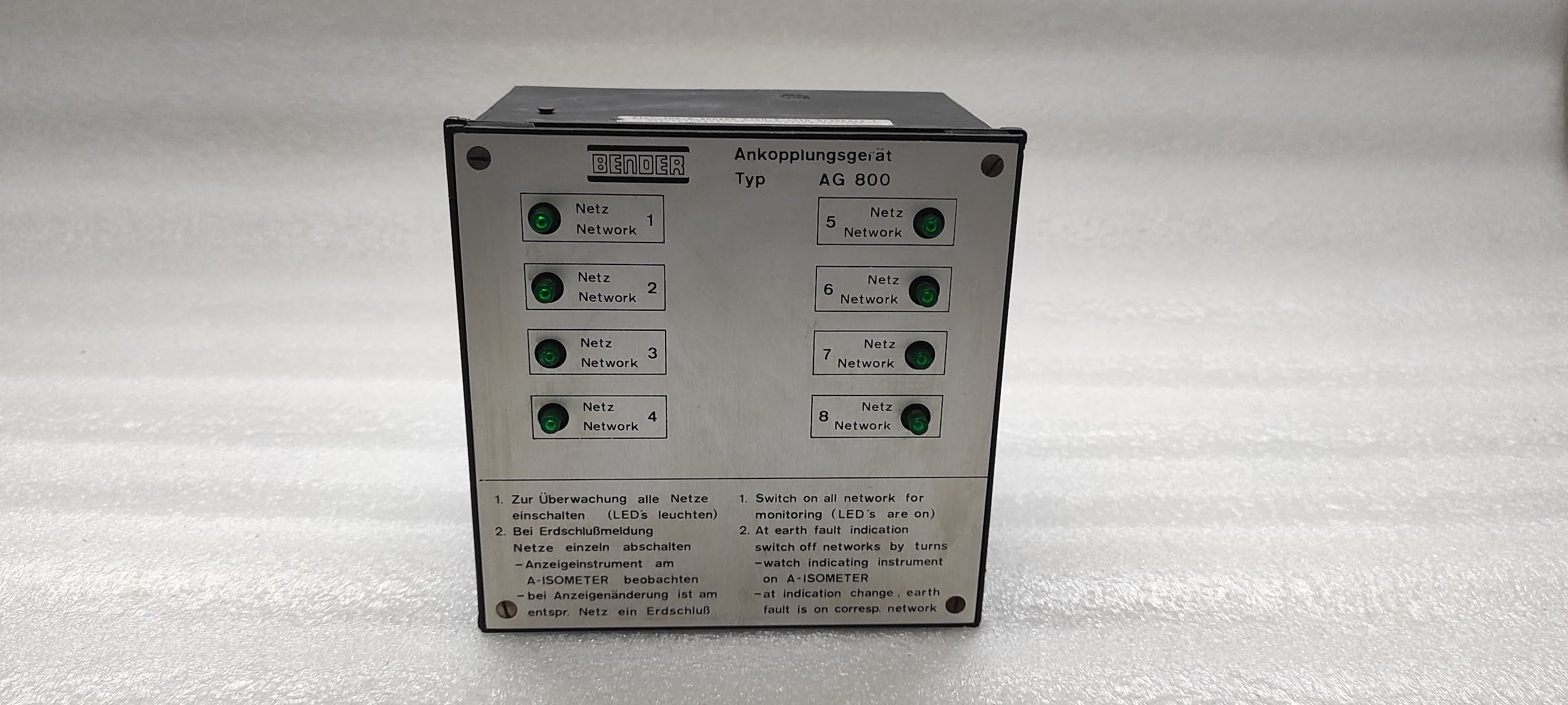 BENDER AG800 COUPLING DEVICE IRD800MYI 980607 115-440V