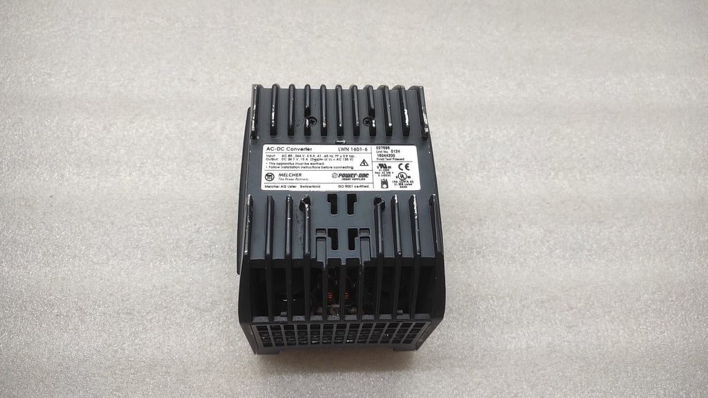 MELCHER POWER ONE CONVERT SELECT LWN 1601-6 AC-DC CONVERTER 24.7VDC 10A