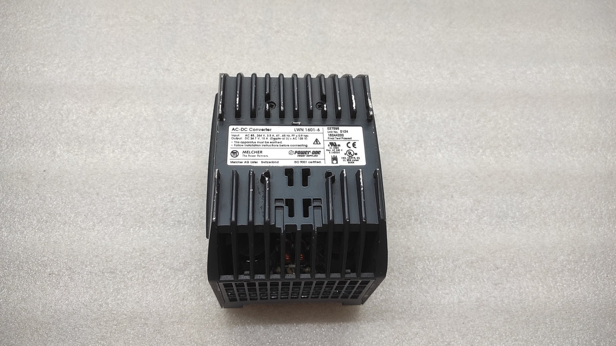 MELCHER POWER ONE CONVERT SELECT LWN 1601-6 AC-DC CONVERTER 24.7VDC 10A
