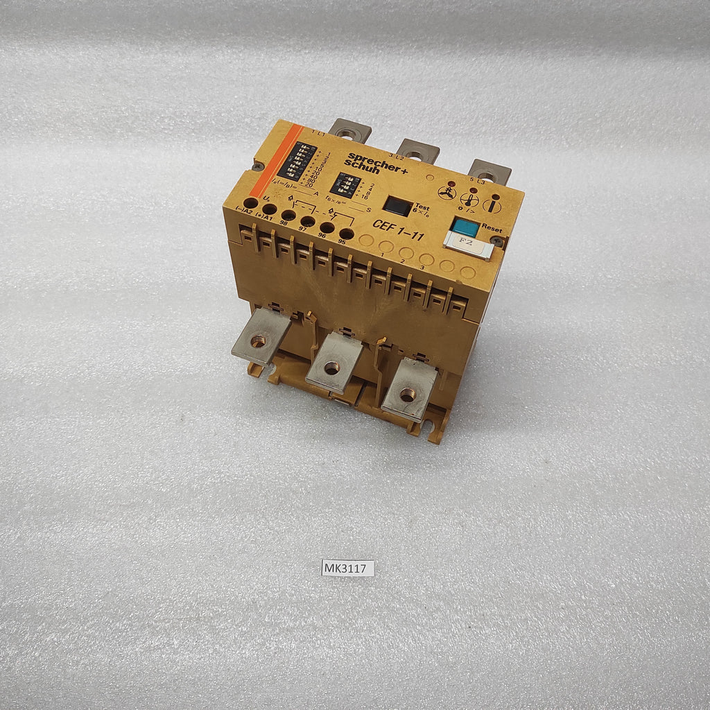 SPRECHER SCHUH CEF1-11 ELECTRONIC MOTOR PROTECTOR RELAY 180A 230V