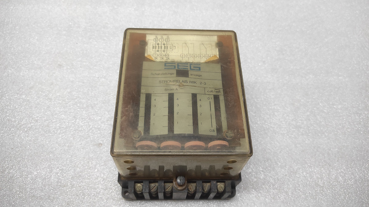 SEG STROMRELAIS IWK 2-3 CURRENT RELAY 11386-2-107 250VAC 1000VA