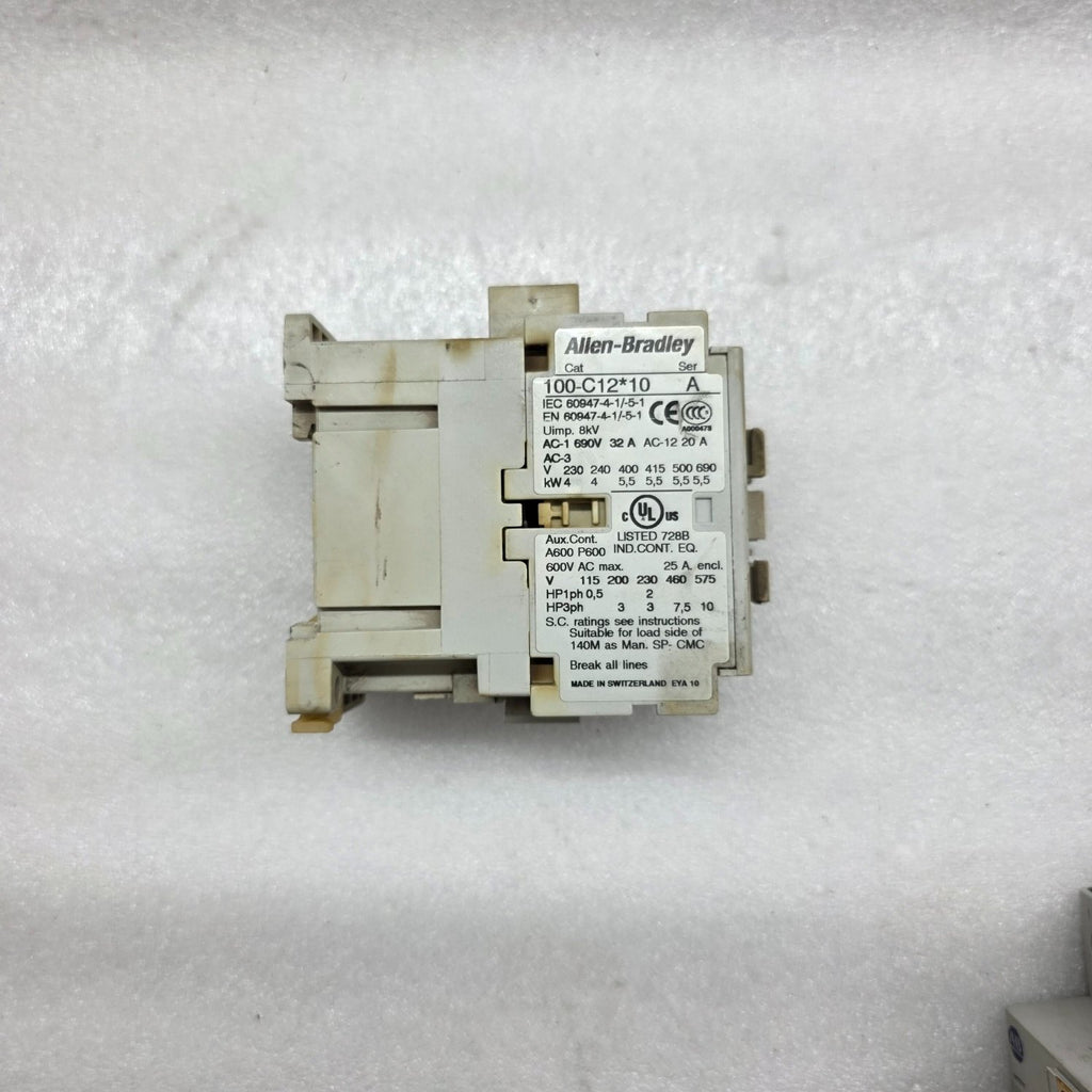 ALLEN BRADLEY CAT 100-C12-10 32A MAGNETIC CONTACTOR 24V AC