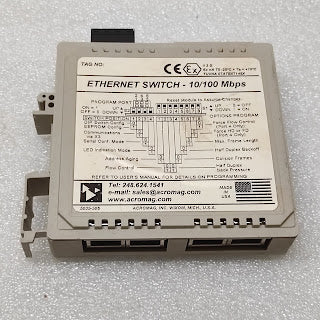 ACROMAG 900EN-S005 ETHERNET SWITCH 15-36VDC
