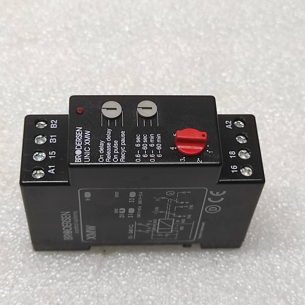 BRODERSEN UNIC XMW S1-SPDT 12-240V AC/DC MULTI FUNCTION TIMER 308-0784
