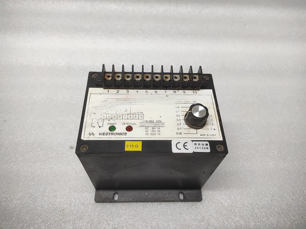 WESTRONICS SBAG-202 GROUNDING RESISTANCE MONITOR 170-270V SBAG202