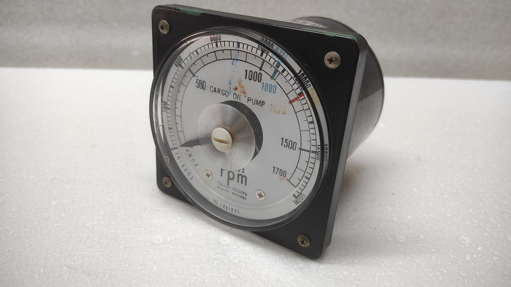 TSUJIDO SEISAKU PRESSURE RPM INDICATOR CARGO OIL PUMP FUJISAWA HIROSHIMA