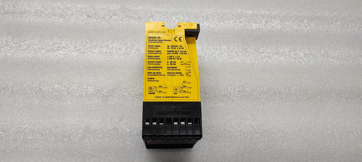 TURCK MS22-RI ROTATIONAL SPEED MONITOR