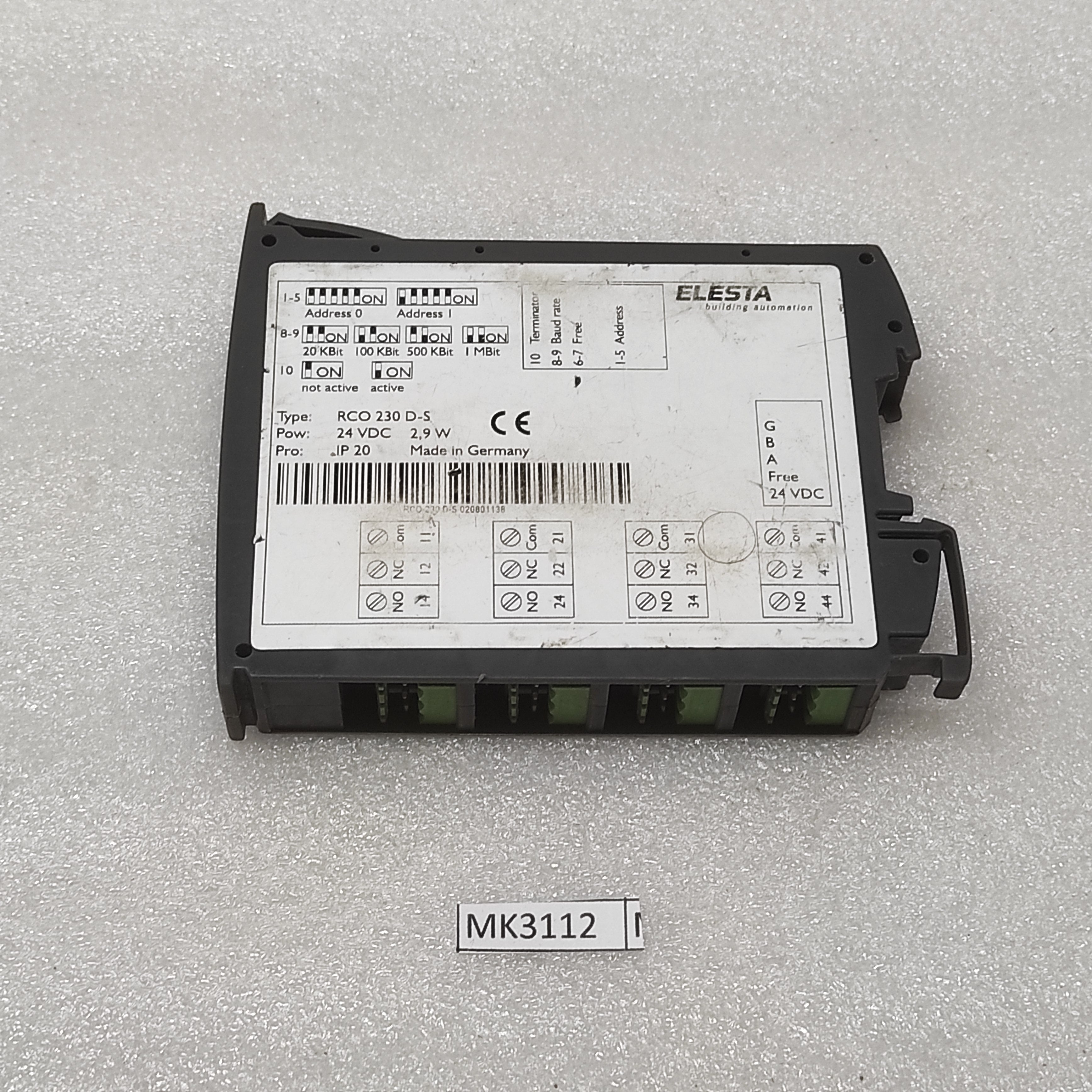 ELESTA RCO 230 D-S RELAY 24VDC