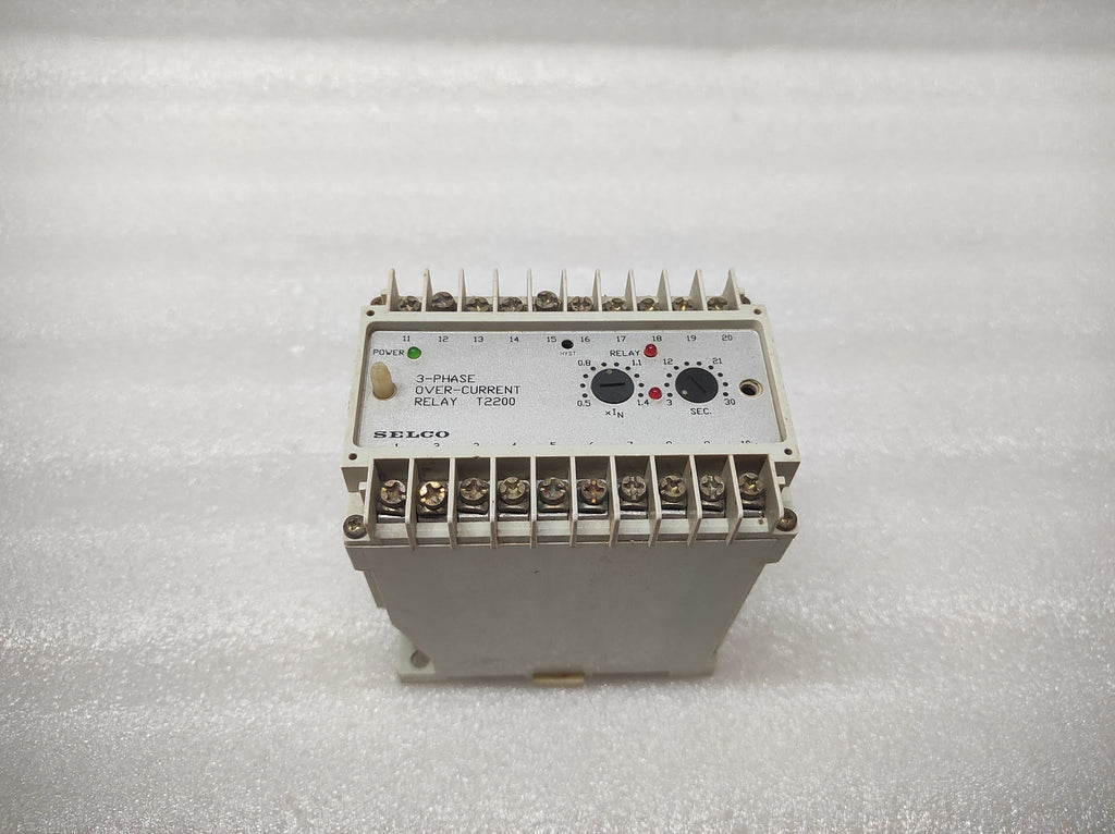 SELCO T2200-05 3-PHASE OVERCURRENT RELAY 24VDC