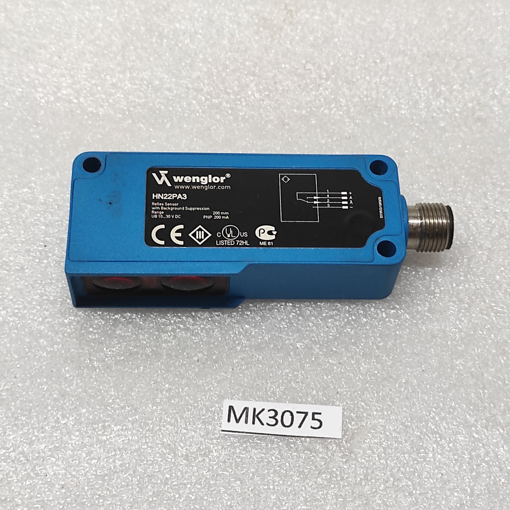 WENGLOR HN22PA3 REFLEX SENSOR WITH BACKGROUND SUPPRESSION 10-30VDC