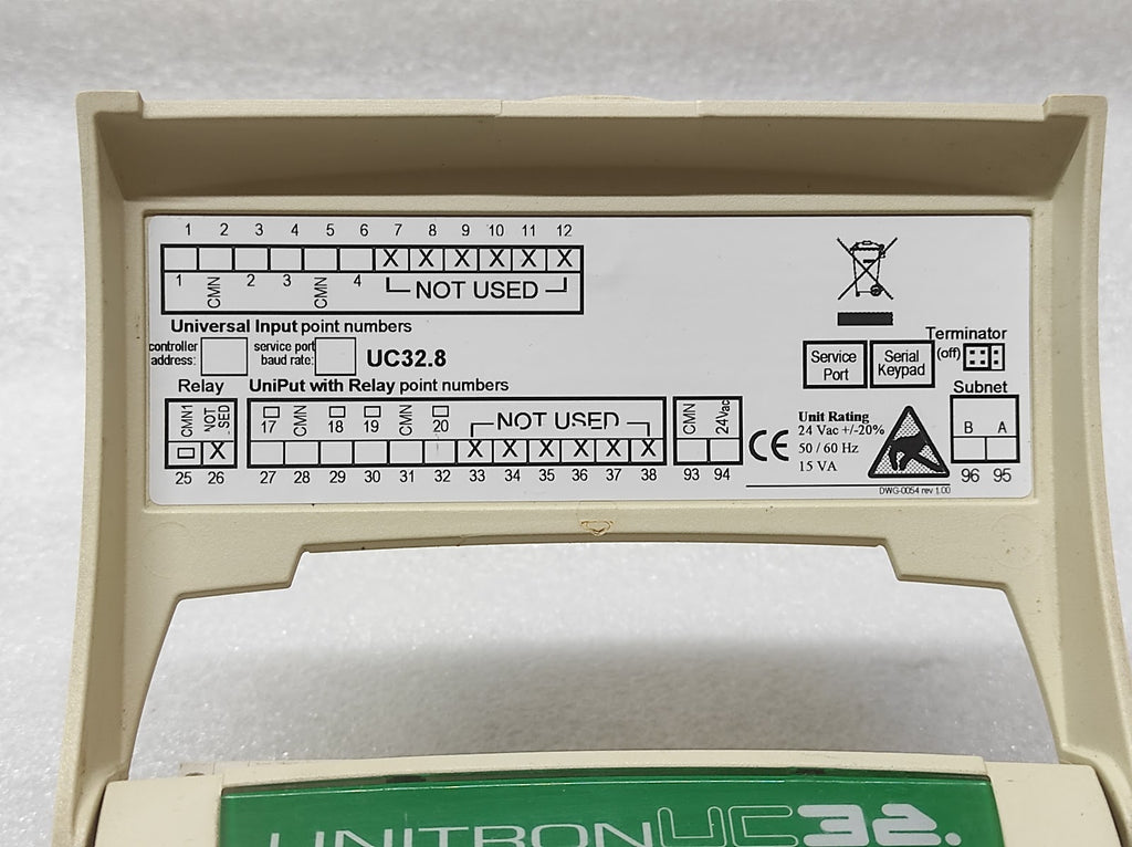 ABB CYLON UNITRON UC32 PROGRAMMABLE CONTROLLER UC32.8