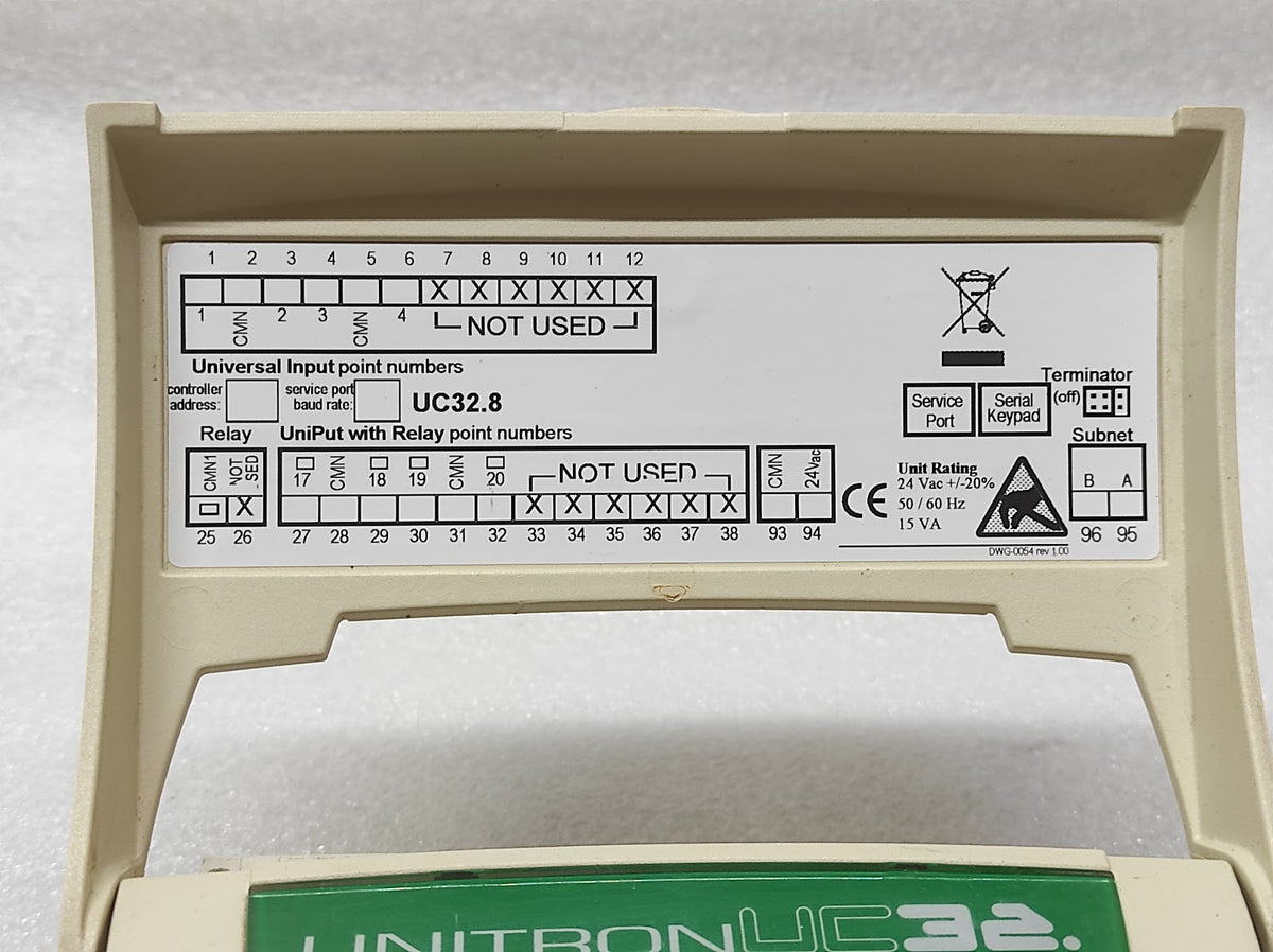 ABB CYLON UNITRON UC32 PROGRAMMABLE CONTROLLER UC32.8