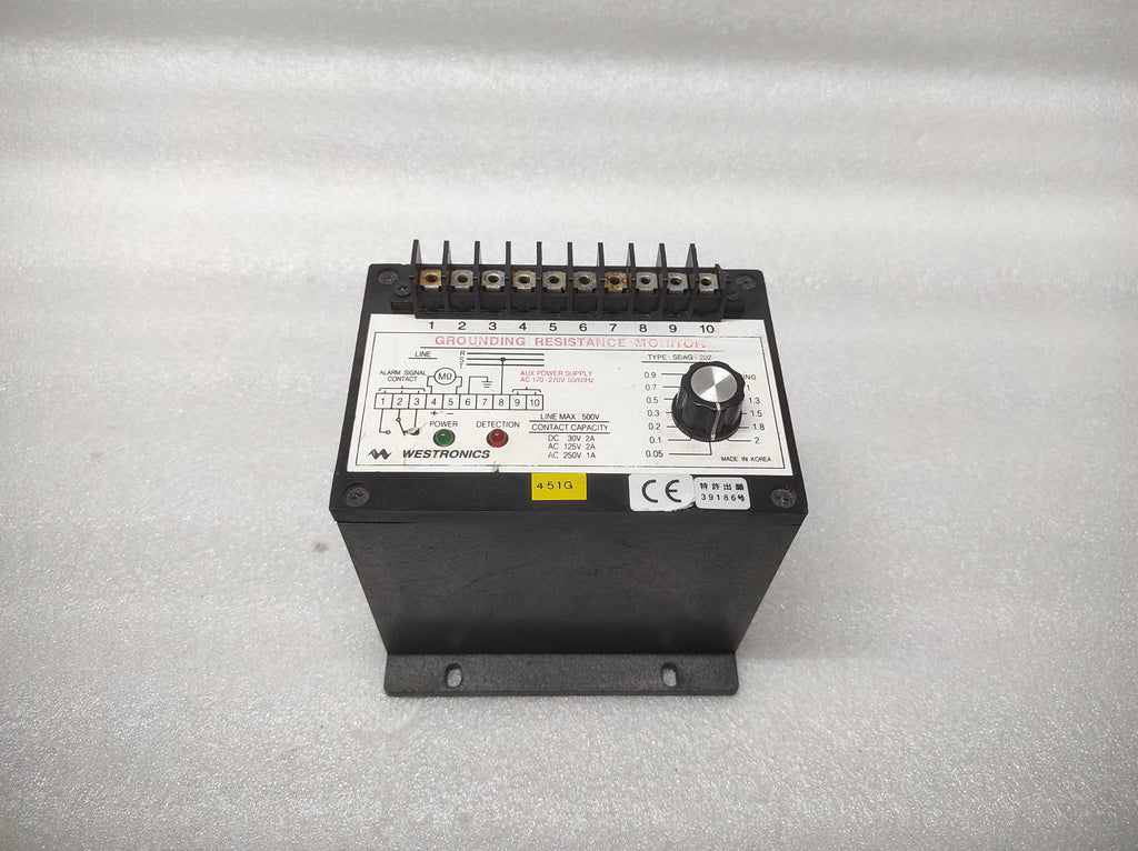 WESTRONICS SBAG-202 GROUNDING RESISTANCE MONITOR 170-270V