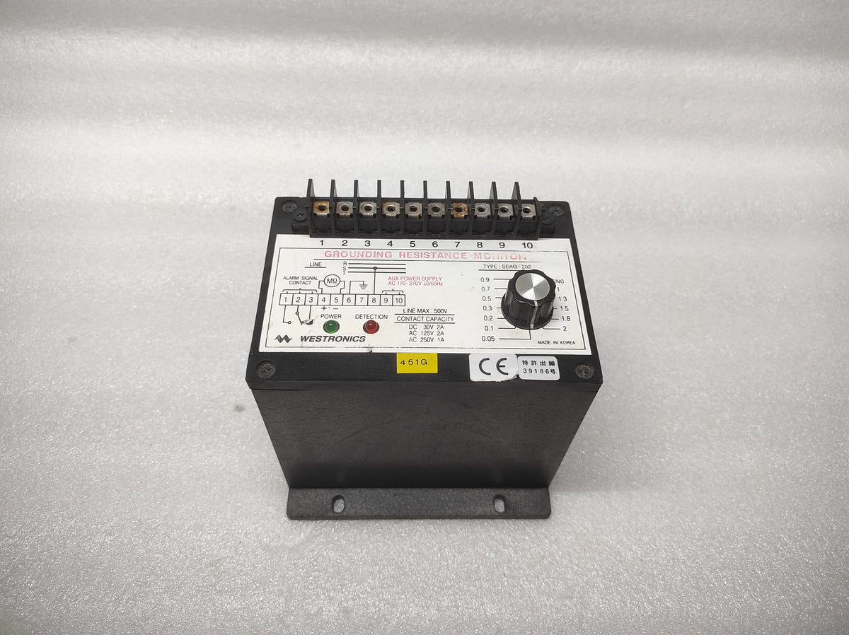 WESTRONICS SBAG-202 GROUNDING RESISTANCE MONITOR 170-270V