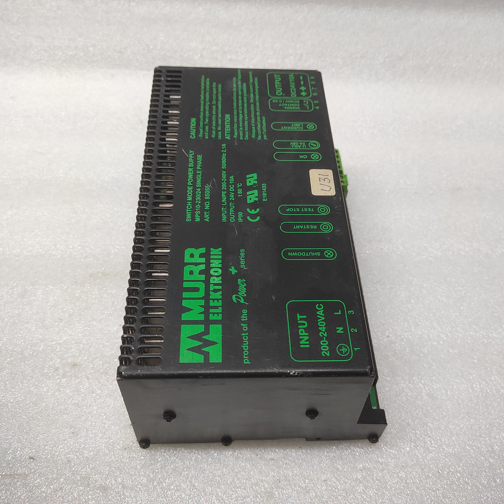 MURR ELEKTRONIK MPS10-230/24 POWER SUPPLY 85055 24VDC 10A