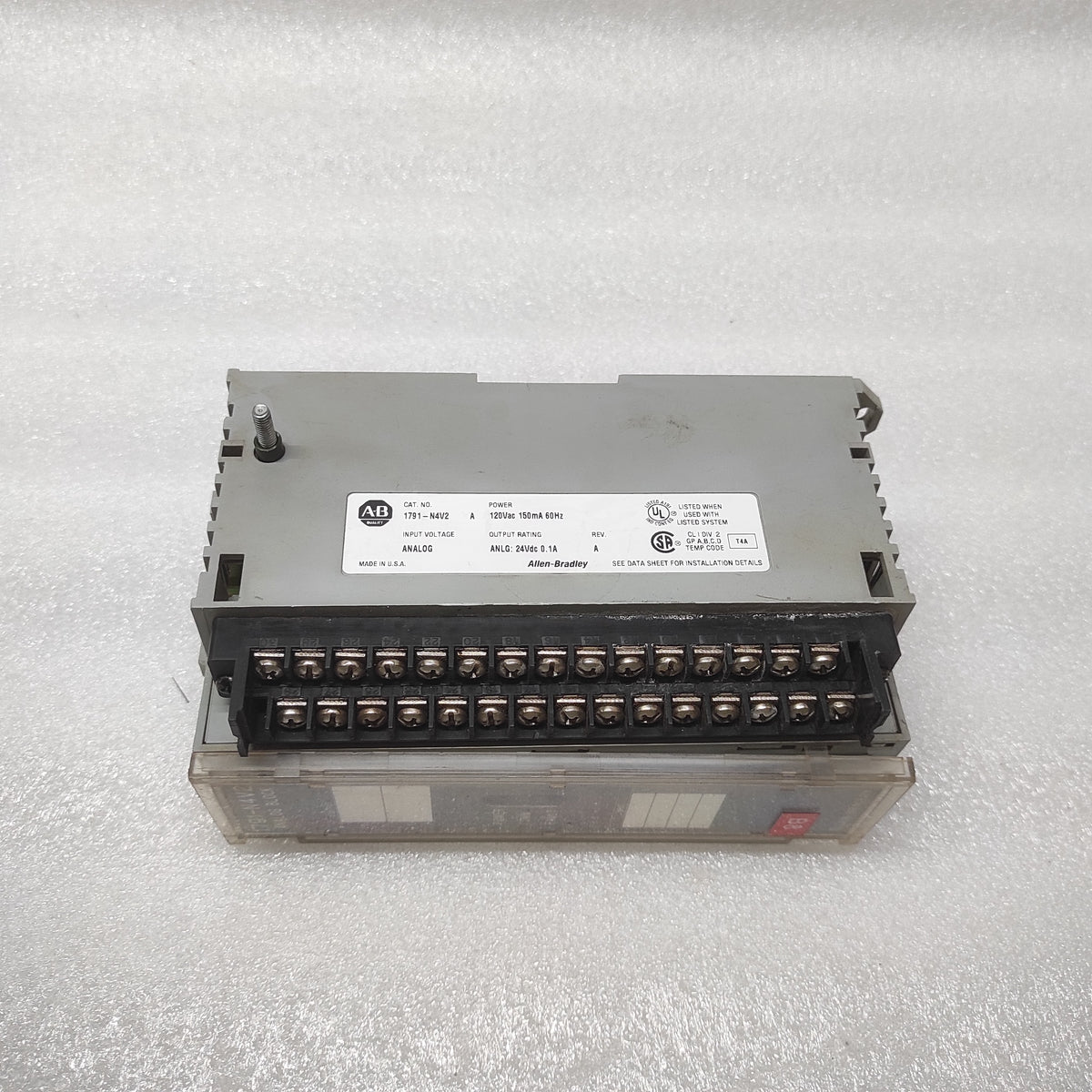 ALLEN BRADLEY CAT 1791-N4V2 ANALOG BLOCK 120VAC