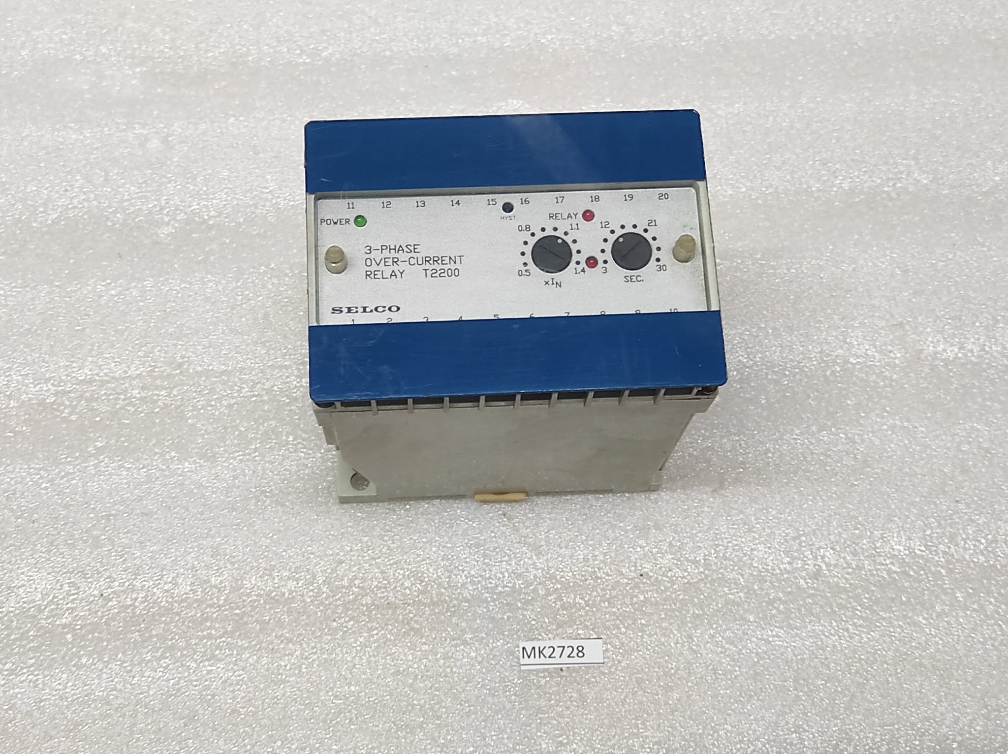 SELCO T2200-18 3-PH OVERCURRENT RELAY 100-110VAC