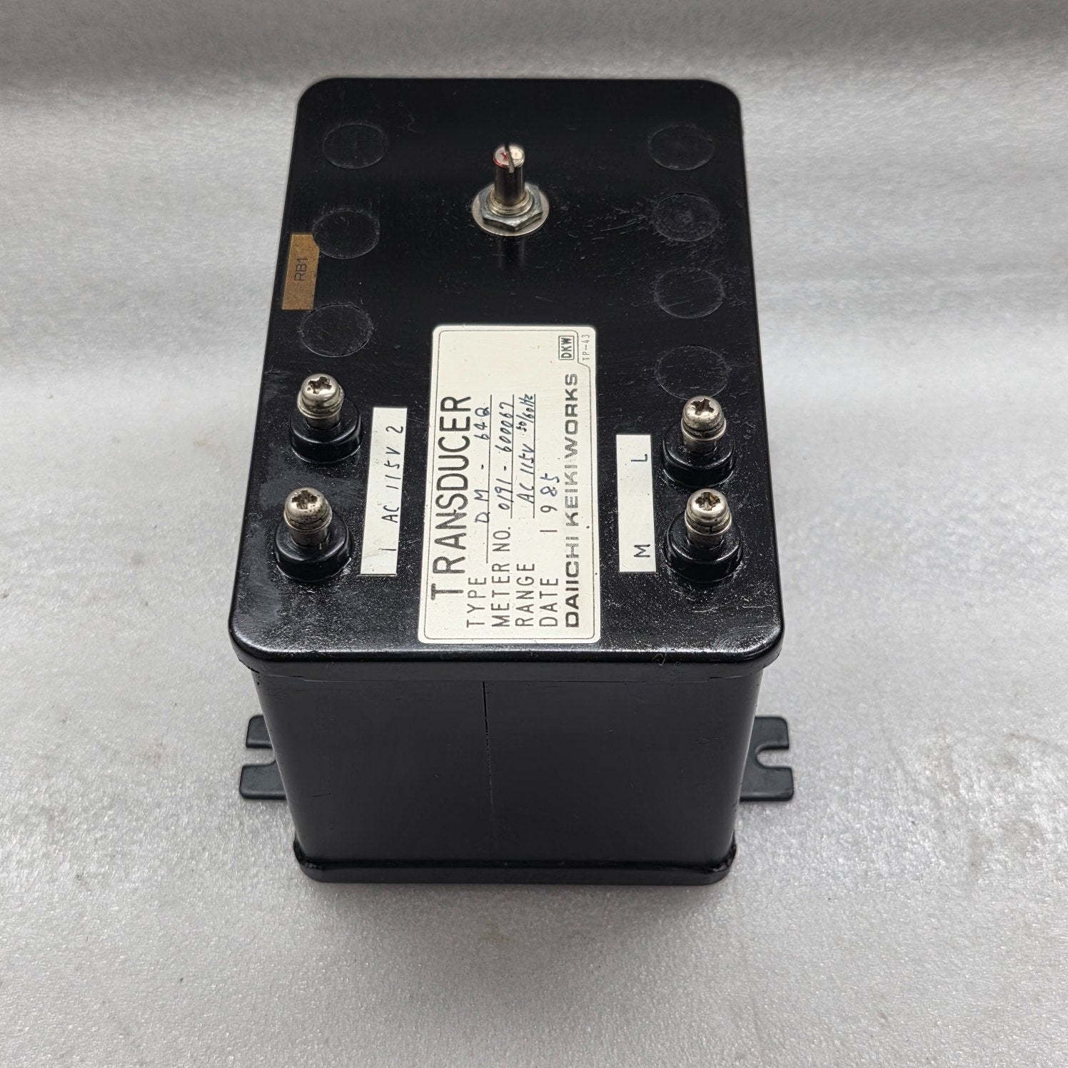 DAIICHI KEIKI WORKS DM-64Q TRANSDUCER 115V AC