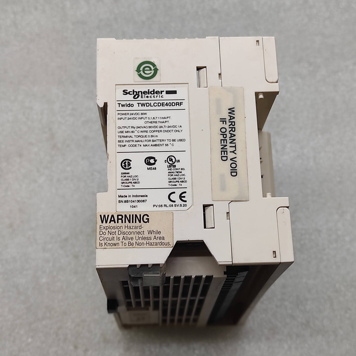 SE TWIDO TWDLCDE40DRF COMPACT PLC 24VDC