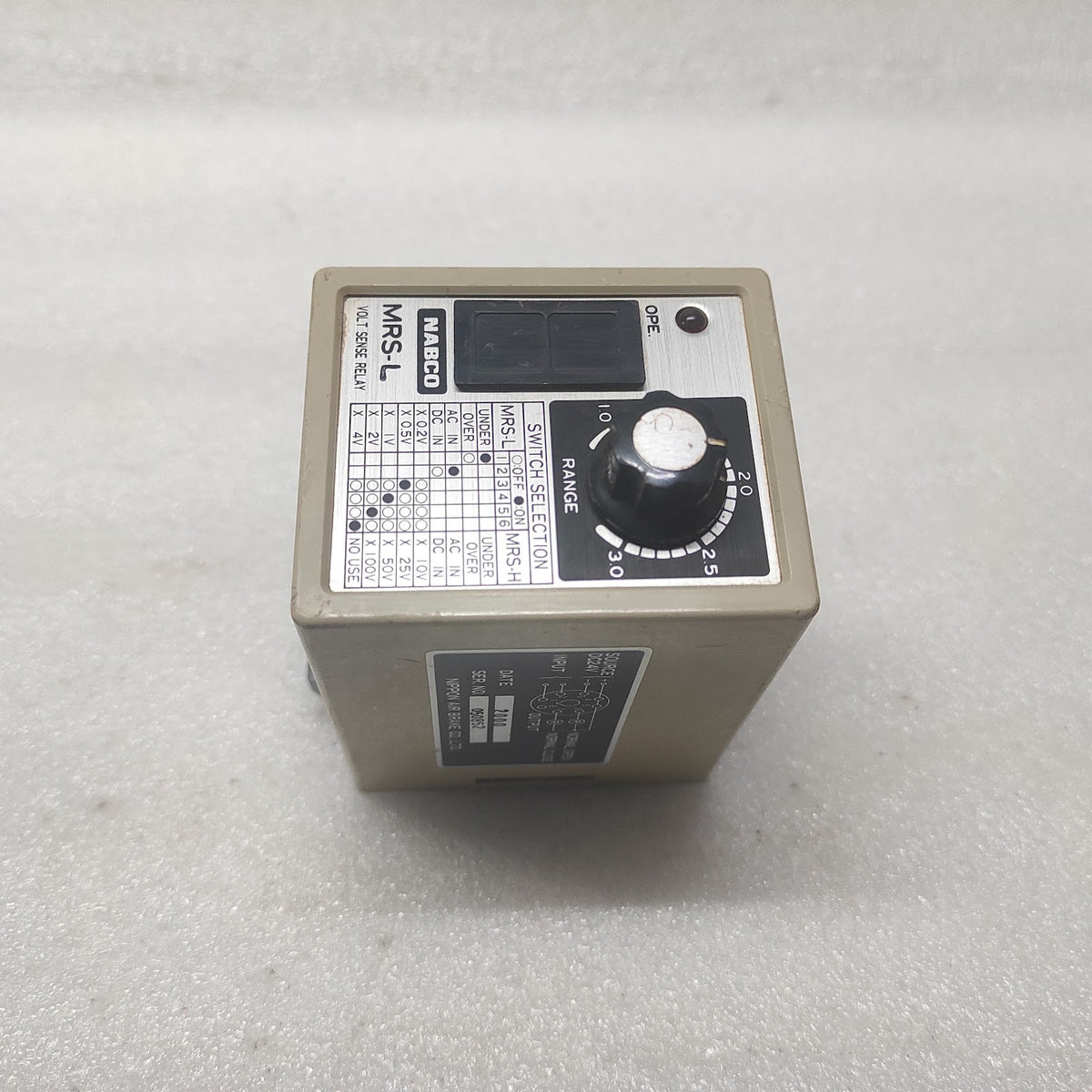 NABCO MRS-L VOLT SENSE RELAY 24VDC NIPPON AIR BRAKE