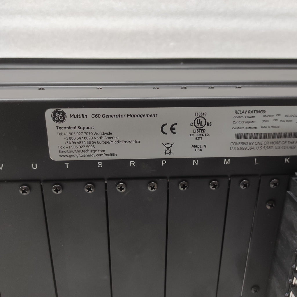 GE MULTILIN G60 G60E00HKHF8LH6DMXXPXXUXXWXX GENERATOR PROTECTION SYSTEM 1601-011