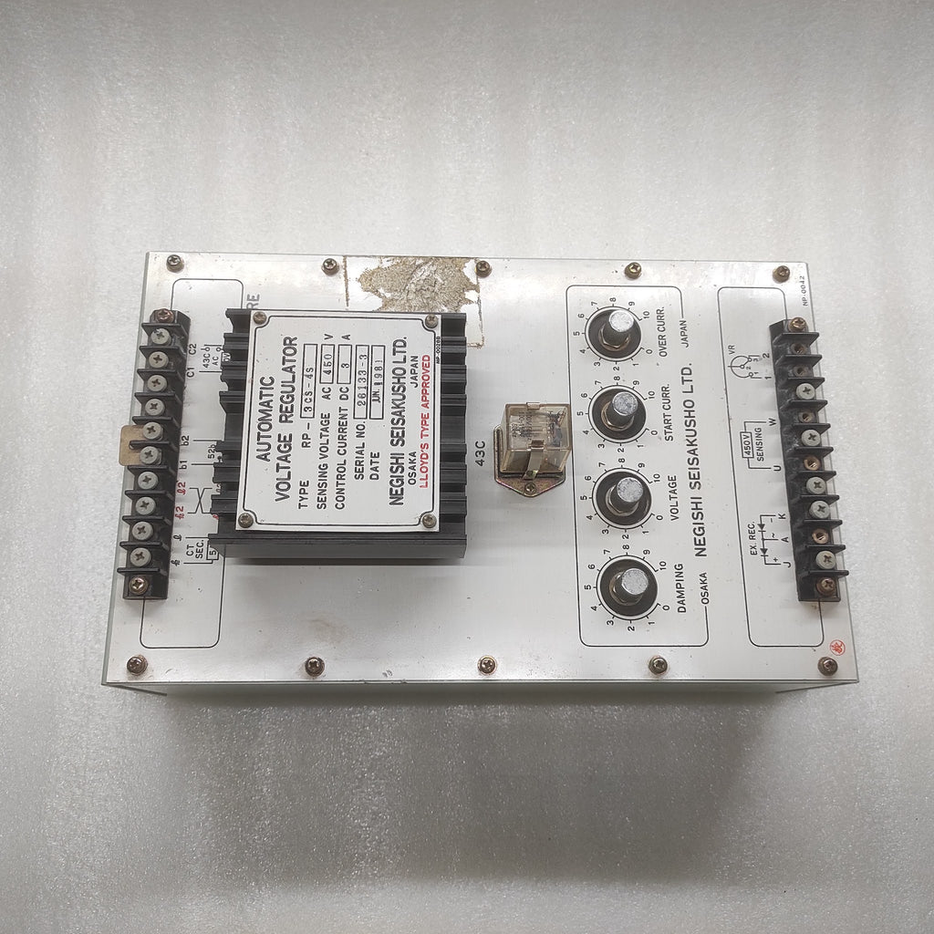 NEGISHI SEISAKUSHO RP-3CS-4S AUTOMATIC VOLTAGE REGULATOR 450VAC